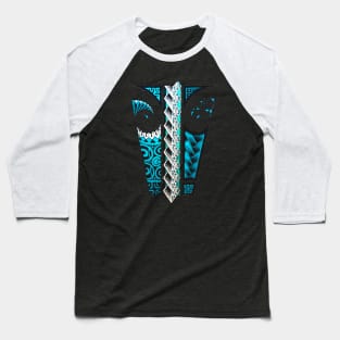 Polynesian tattoo art pixels Baseball T-Shirt